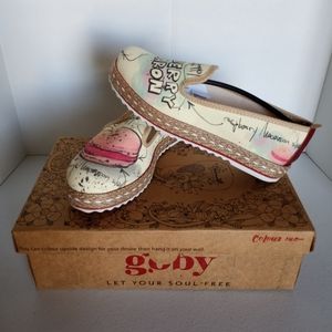 Goby Raspberry Macaroon Espadrille Size 36 New 100% Vegan Materials